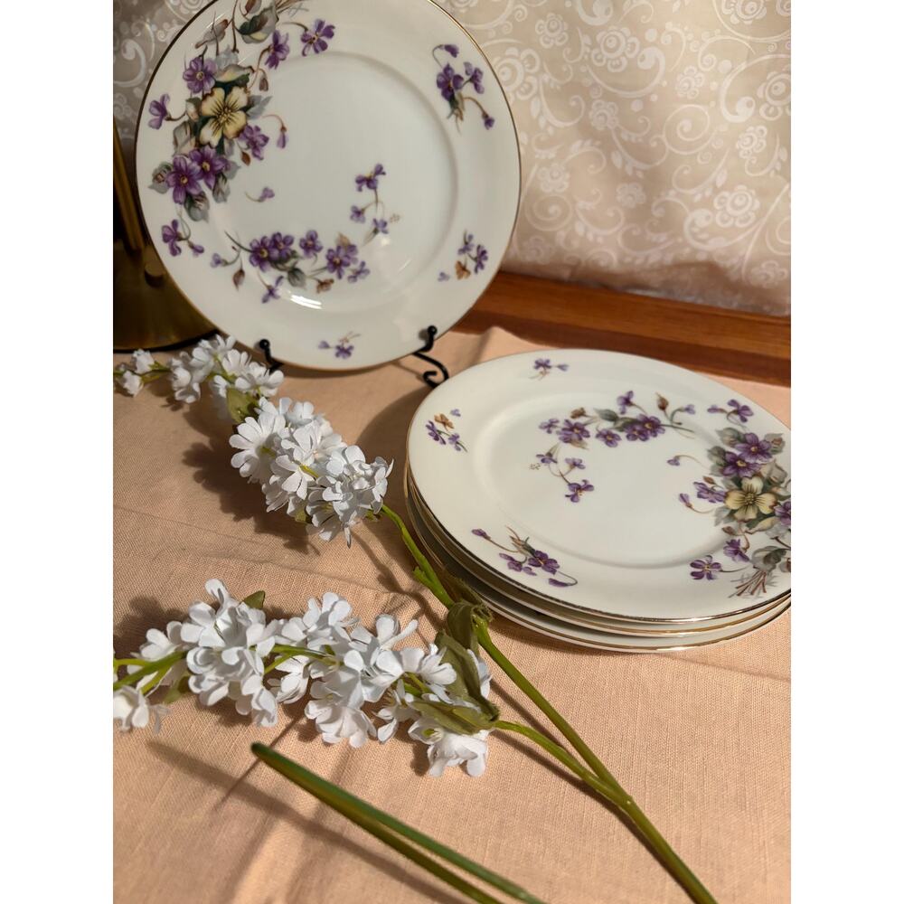 Set of 4 Vintage Meito Norleans Adele Bread Plates